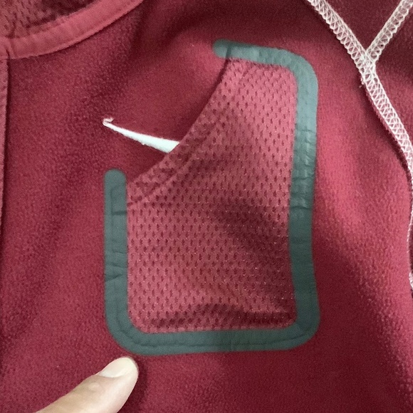 SOLD! Mens Med Nike Therma-Fit Red Fleece Pullover 1/4 Zip 379185-610 Colorado - Picture 7 of 11
